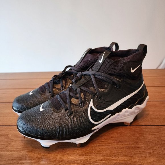 Nike Alpha Huarache NXT Black/White Baseball Cleats Men's Sz Various DJ6517-001 - Picture 2 of 7